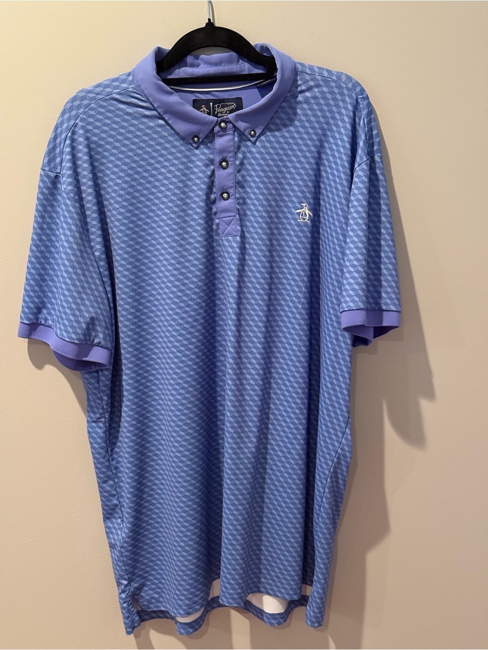 Original Penguin Light Blue Geometric Polo